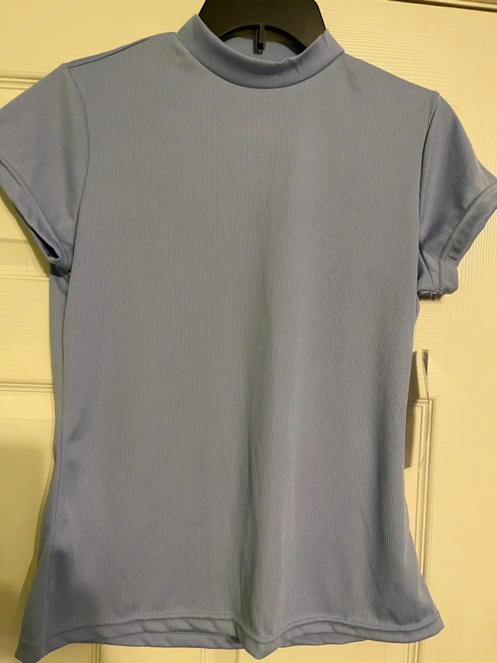 Just Be Lavender Mock Neck Short Sleeve Top - Picture 2 of 4